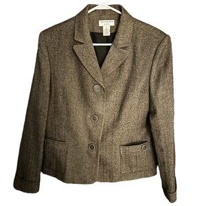 Brown/Gray Houndstooth Blazer